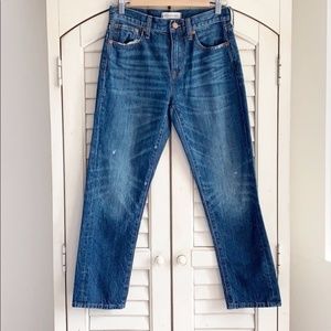Madewell Straight Leg High Rise Crop Denim Jean 26